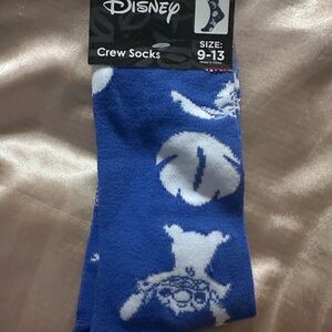 Disney Blue Crew Socks- Stitch
